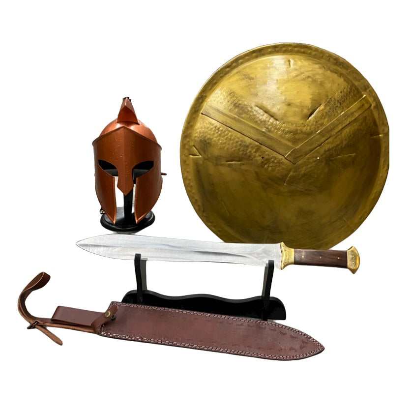 Spartan Bundle- Xiphos Sword- Spartan Shield - Spartan Helmet