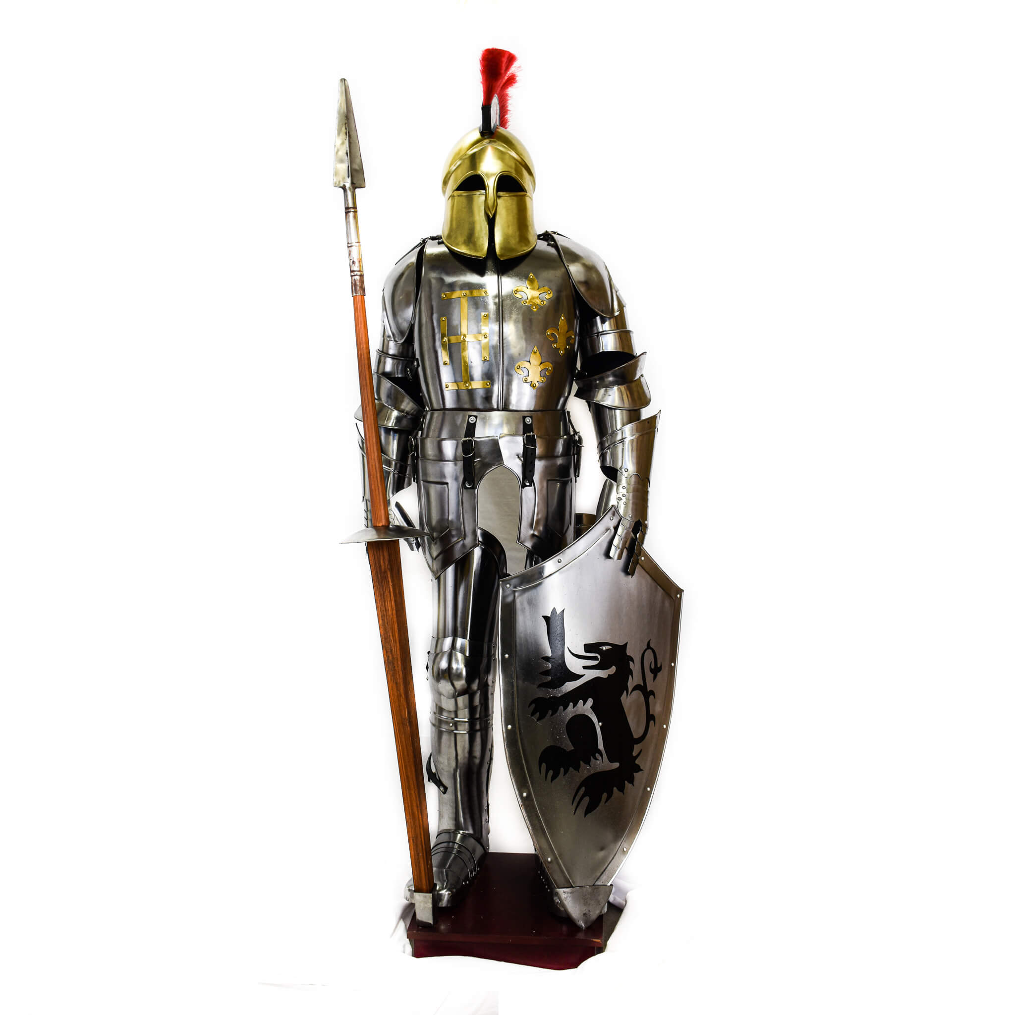 Medieval Suit of Armor- Steel - Wearable Suit of Armor with Shield- 14th Century