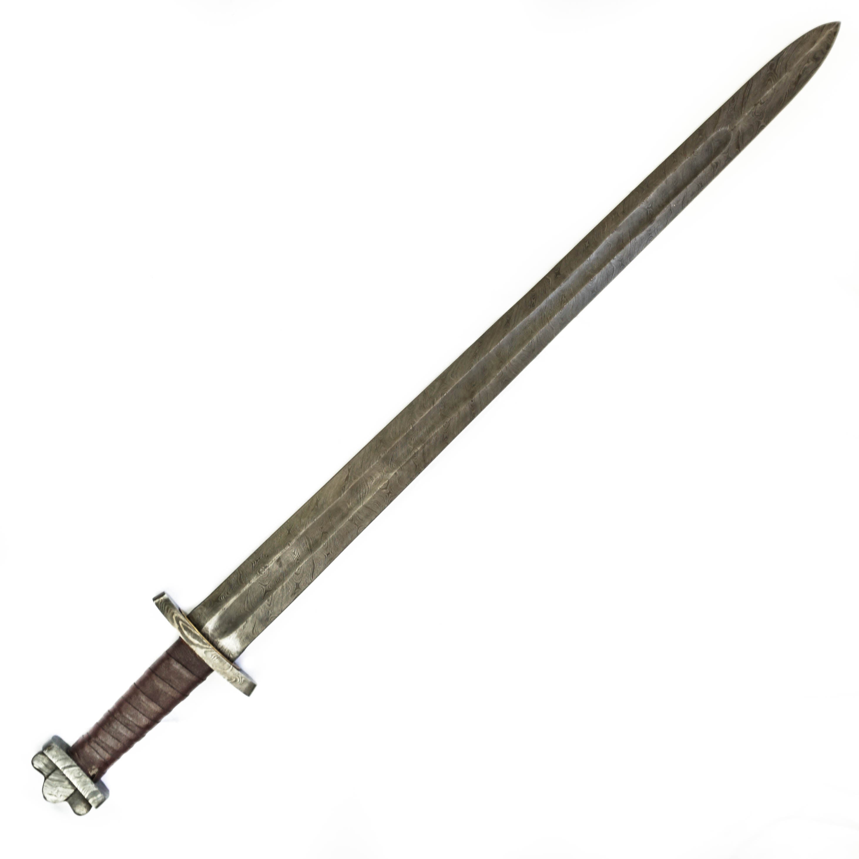 Ulfberht Sword/ Viking Sword- High Carbon Damascus Steel Sword- 39"- Stiklestad