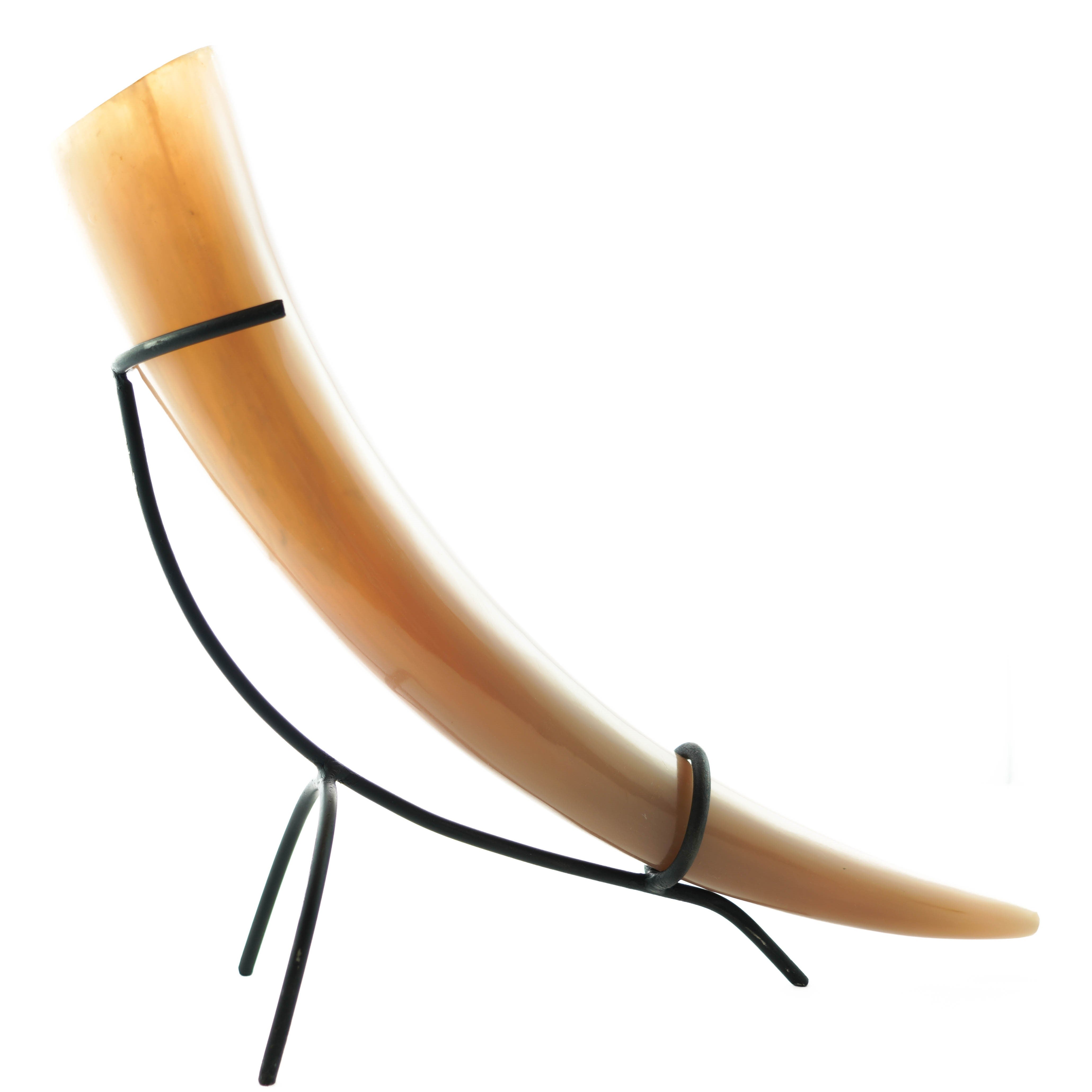 Viking Drinking Horn- Extra Large - With Stand - 24 Fl Oz