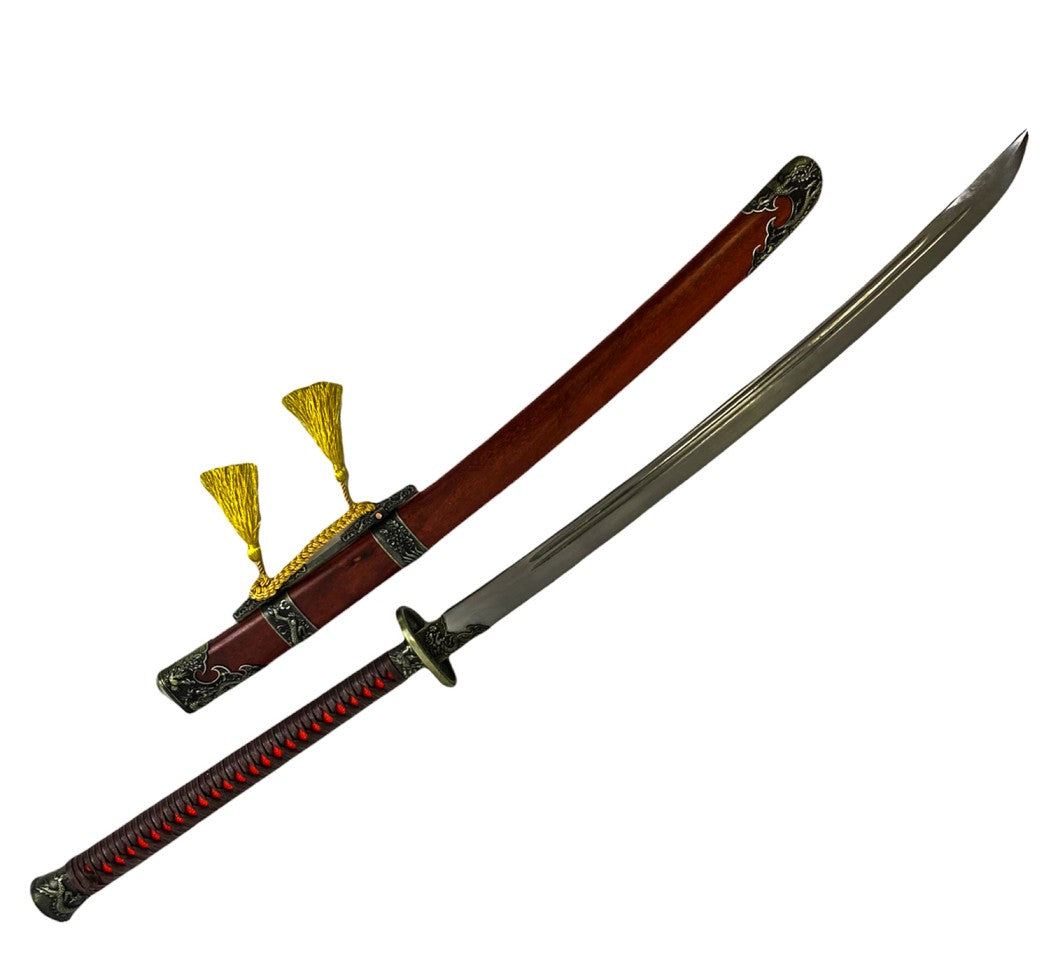 Red Katana Sword- High Carbon 1095 Steel Sword - Samurai Sword- 46"