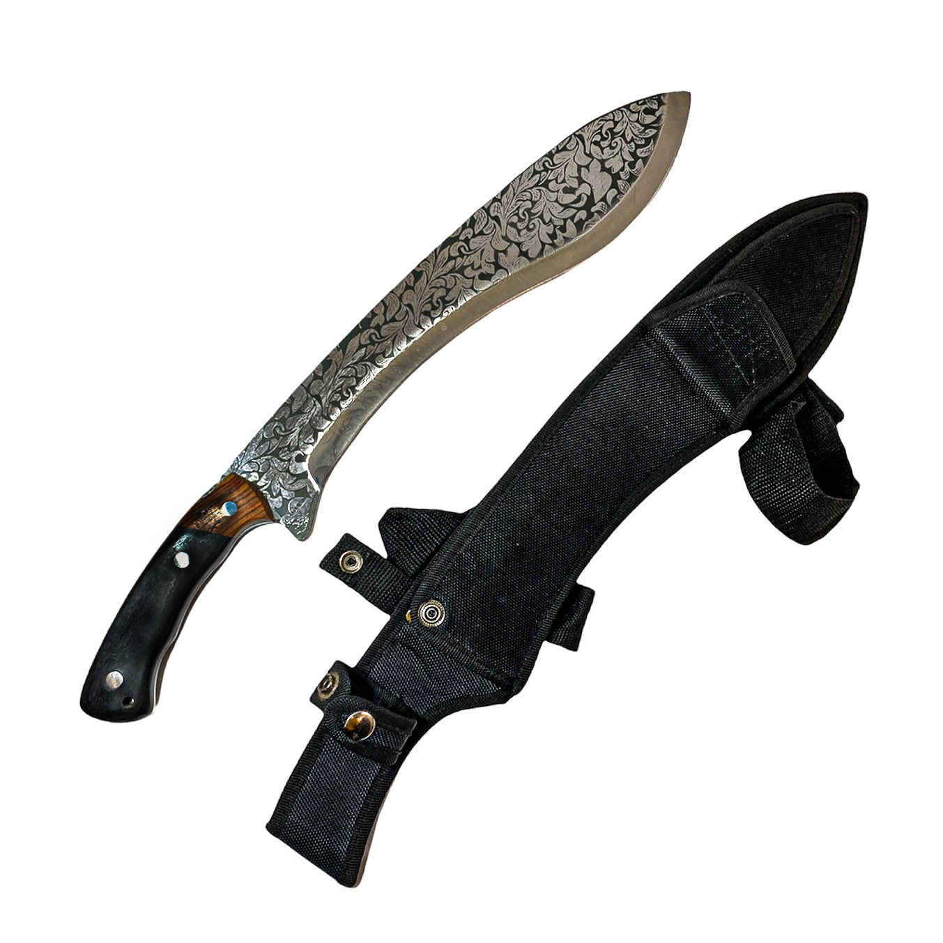 Large Gurkha Kukri Knife- Flower Stainless Steel- 20"