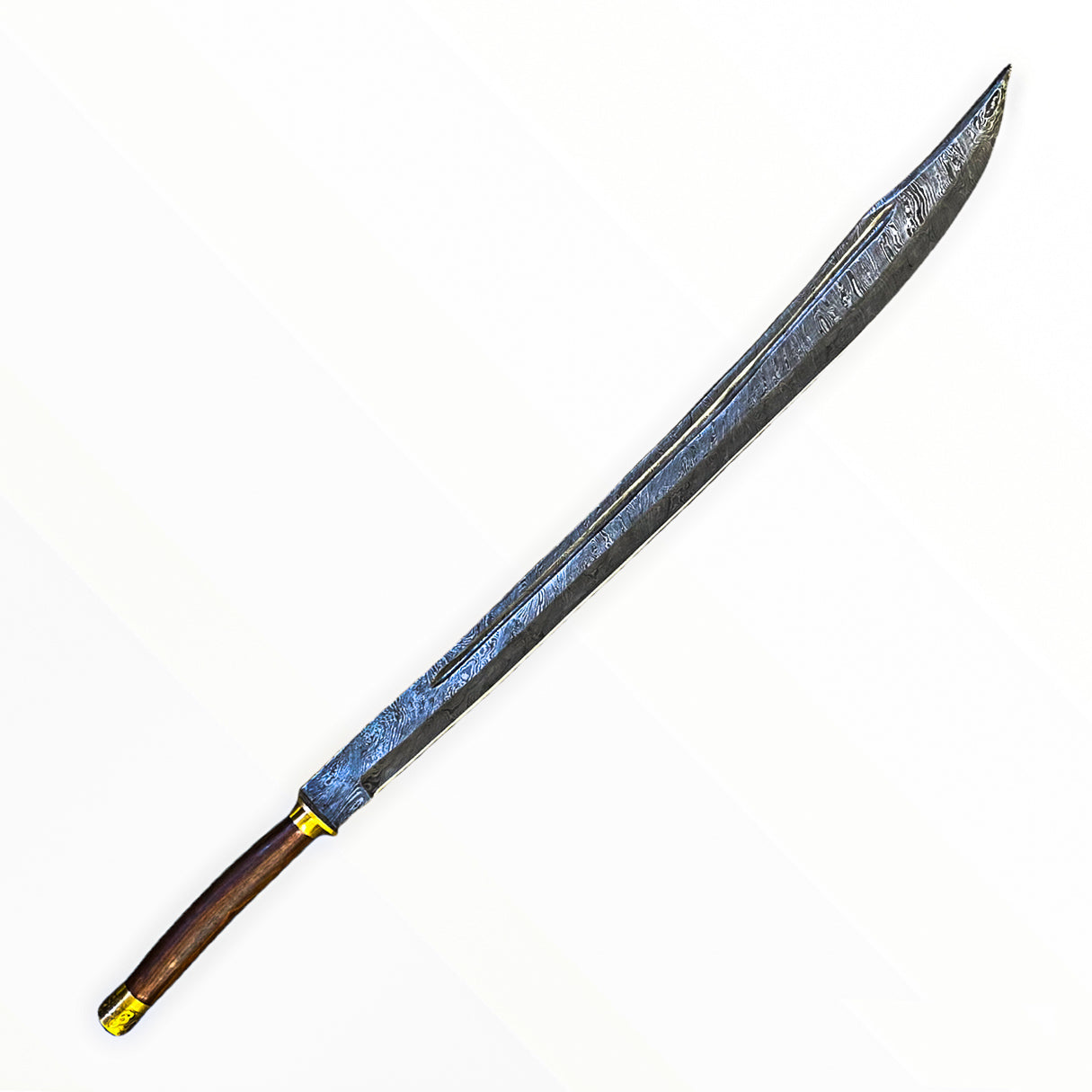 Falchion Sword- High Carbon Damascus Steel Sword- 38"- Curved Sword